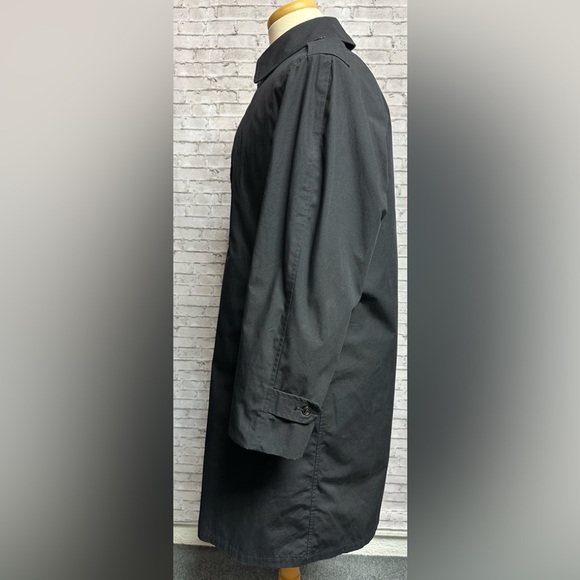 DSCP Quarterdeck Collection Mens Trench Coat Size 40S Removeable Liner Black - Picture 5 of 13